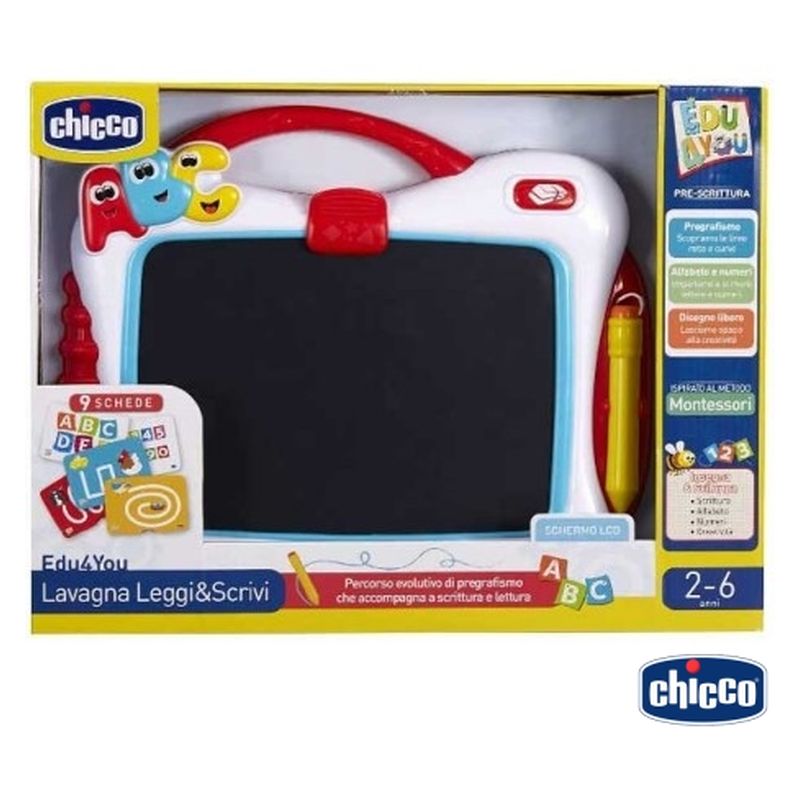 Mi primera Pizarra Chicco con juegos de tarjetas de papel educativas