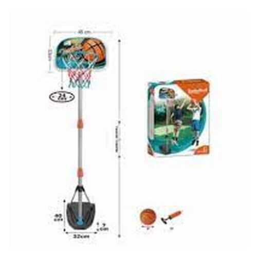 Canasta baloncesto 1,58cm con soporte con pelota e inflador incluidos