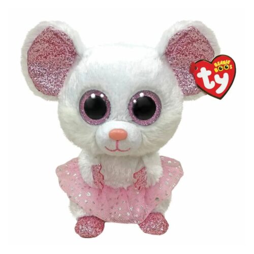 Peluche de Nina la ratoncita bailarina de TY Beanie Boos con 15 cm