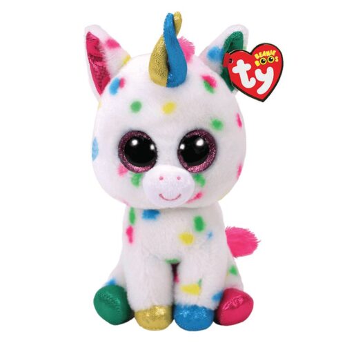 Peluche de Harmonie el unicornio multicolor de TY Beanie Boos con 15cm