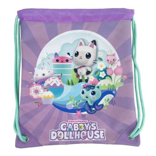 Mochila de saco con cuerdas turquesas La Casa de muñecas de Gabby – A partir de 3 años