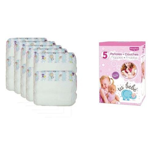 Pack 5 Pañales para Muñeco – Rosa Toys 115