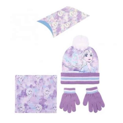 Conjunto pra el invierno Frozen 2 con bufanda gorro y guantes 9628