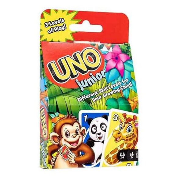 Jeu De Cartes Uno Junior - Version Pour Enfants Dès 3 Ans, Cartes Illustrées Animaux, Apprentissage Couleurs Et Chiffres - Parfait Pour Voyages Et Famille