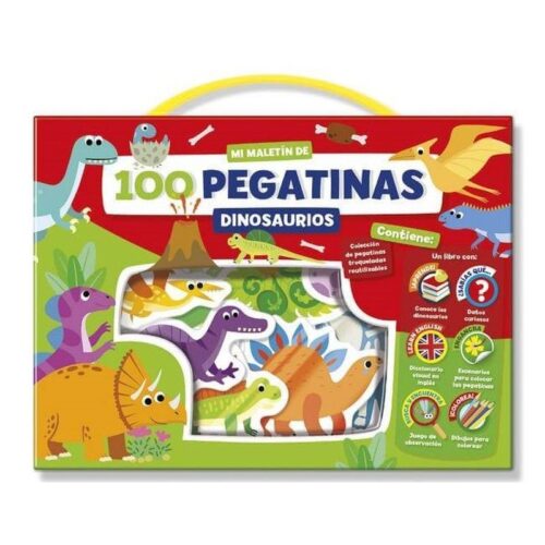 MALETIN DINOSAUR. 100 PEGATINAS PTC011 <
