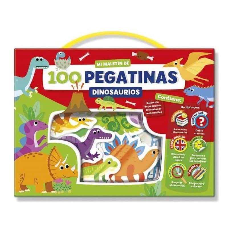 MALETIN DINOSAUR. 100 PEGATINAS PTC011 <