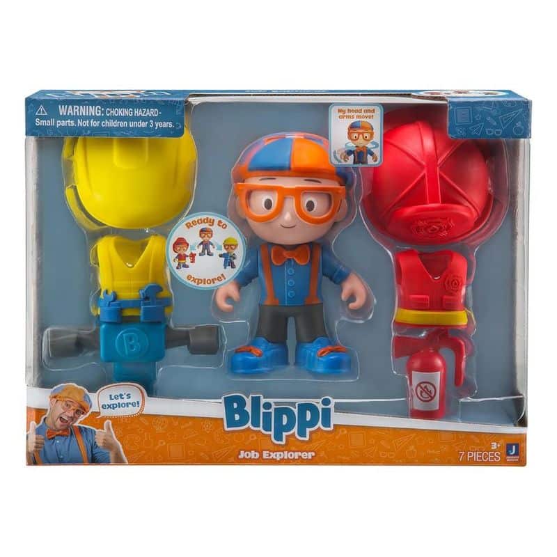 Blippi figura job explorer bombero y obrero articulado BLP0136