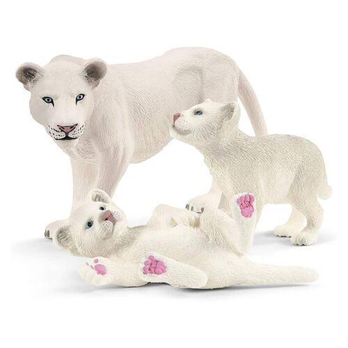Madre leona con dos cachorros sobre de Schleich 42505