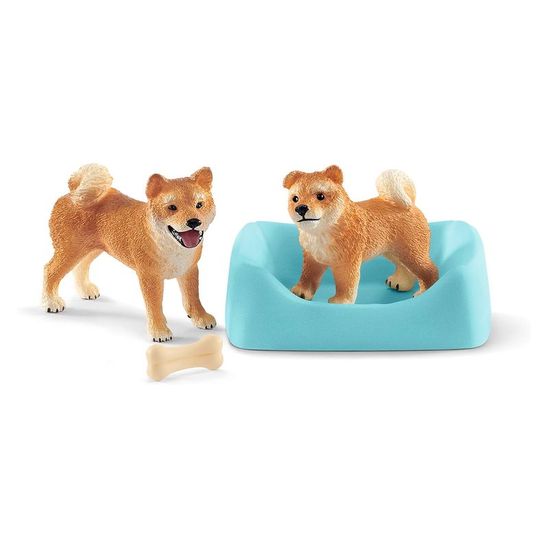 Set Schleich de perro shiba inu con su cachorro 42479