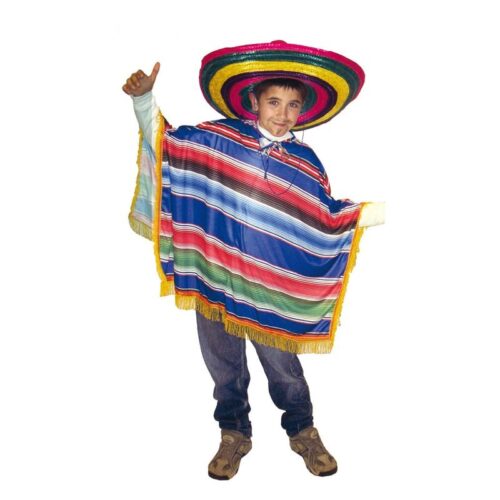 Poncho mejicano infantil talla 4 a 6 años 81731