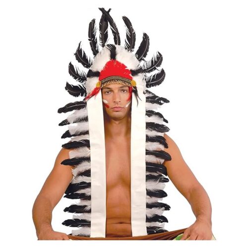 Penacho de plumas indio de 116 cm 13241