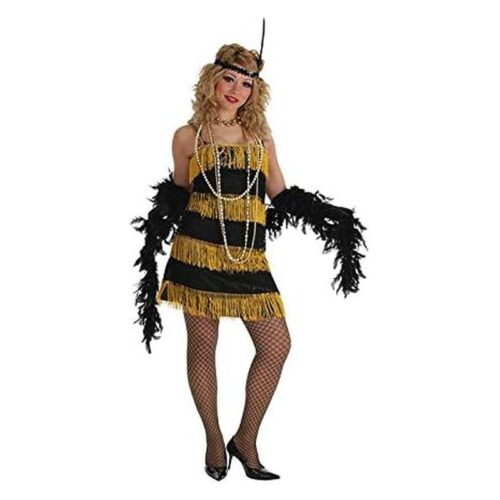 Disfraz adulto Charleston negro y oro 9029