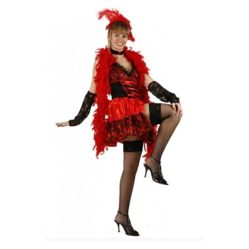Disfraz cabaretera rojo para mujer adulta Talla M-L 94188
