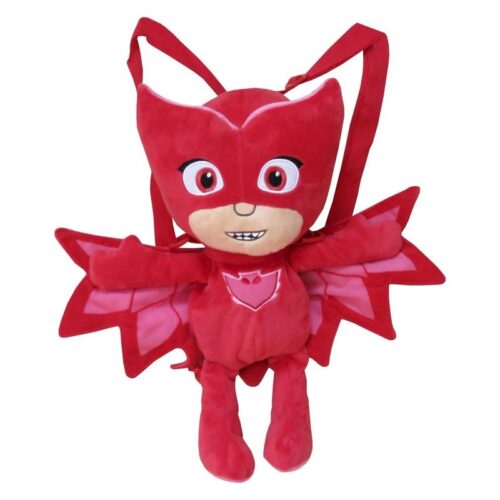 Peluche mochila PjMasks Buhita 3D color rojo MC102PJ