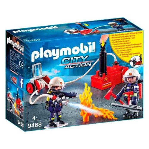 Playmobil 9468 City Action bomberos con bomba agua con figuras incluidas