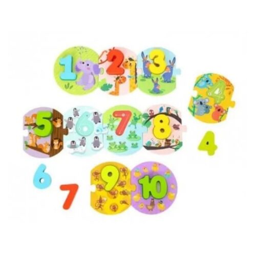 Puzzle numérico infantil juego educativo de madera para niños