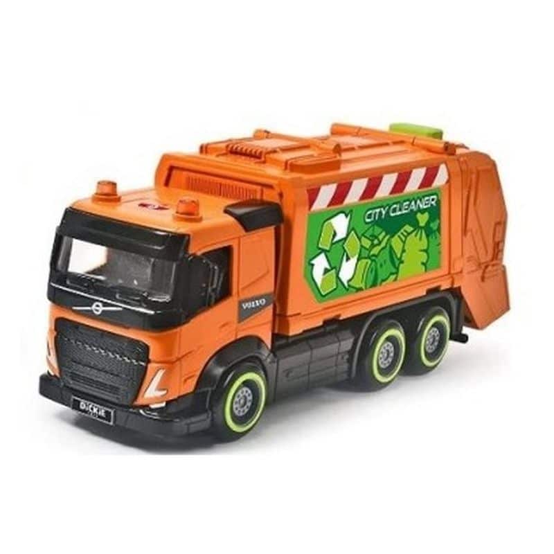 Dickie camión de basura con retrofricción naranja 23 cm 203744014-BA