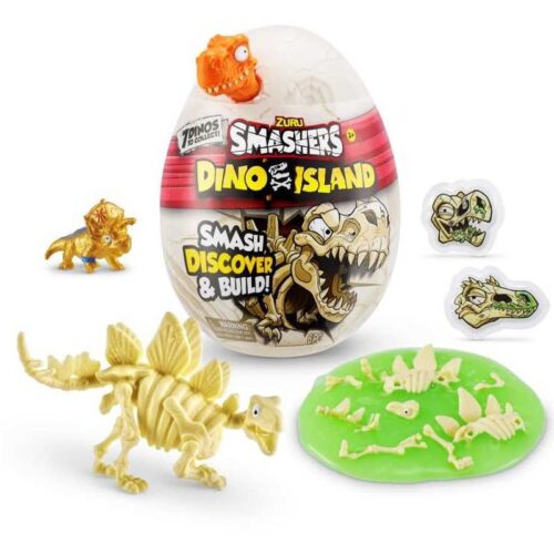 Smashers Dino Island naranja huevo con sorpresas 6236 7495-NAR