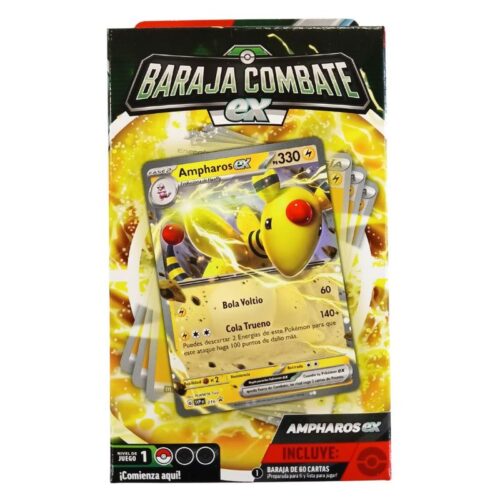 Pokémon Baraja combate Ampharos EX con 60 cartas PC50361-AM