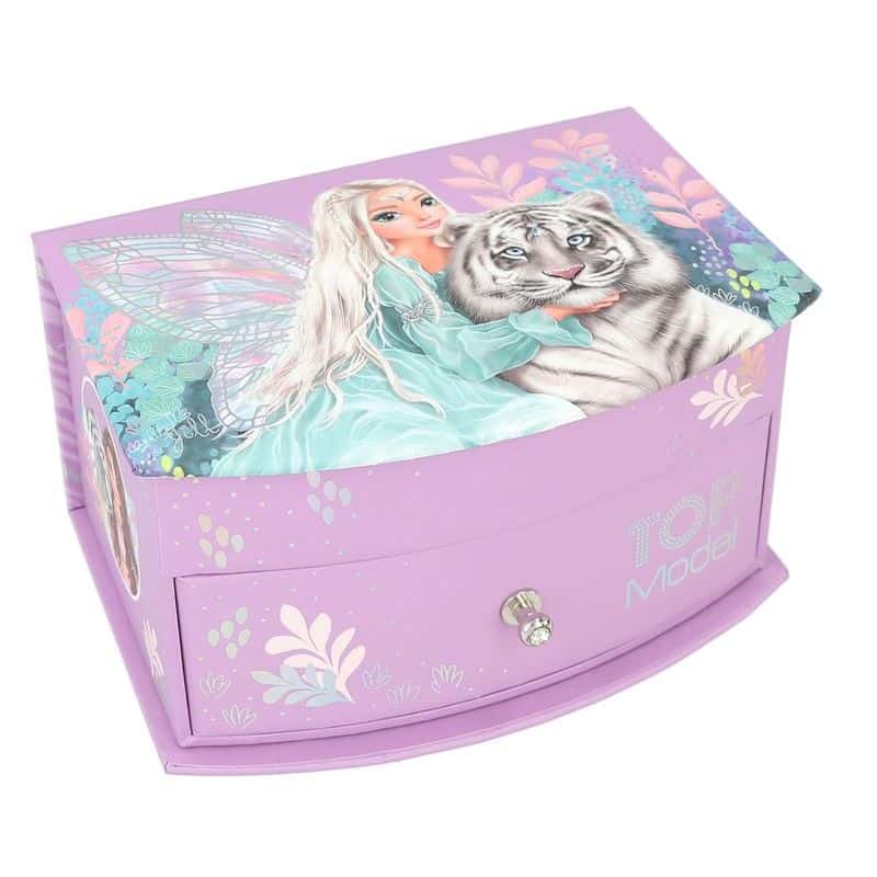 TopModel Joyero pequeño colección Tiger Love color lila y turquesa