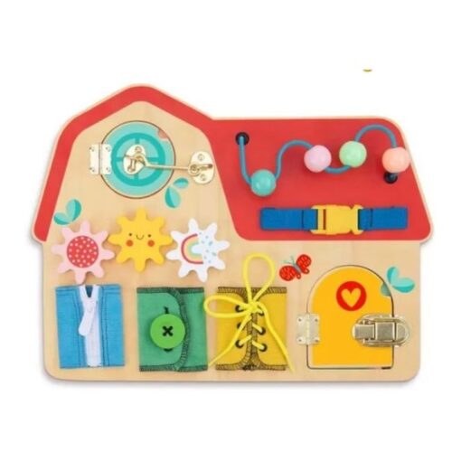 Casa de actividades 8 en 1 juego educativo de madera infantil