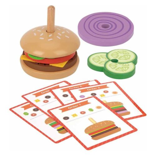 Hamburguesa Apilable Juego educativo infantil de madera