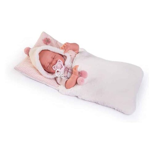 Muñeca juguete Antonio Juan recién nacida Luna con saco borreguillo 33340