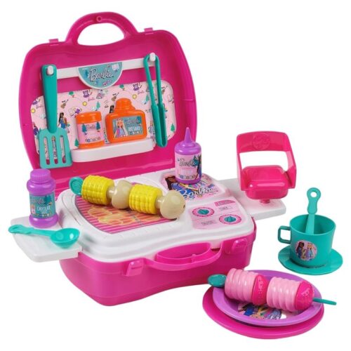 Playset barbacoa Barbie Glamping con 20 piezas incluidas BRB202127 SINCO