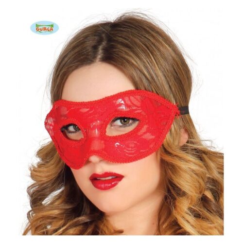 Antifaz sexy de color rojo para disfraces 12702