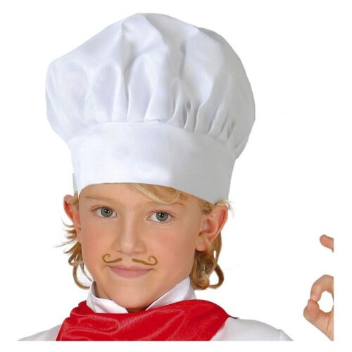 Gorro de cocinero blanco para disfraces infantiles 13010