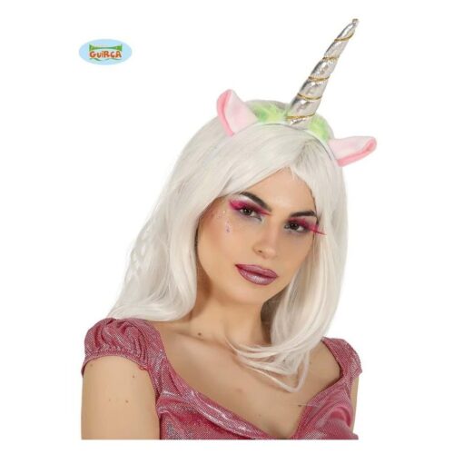 Diadema unicornio plata para disfraces de carnaval 13047