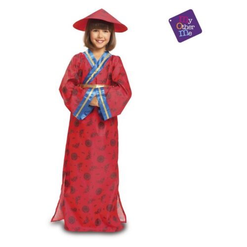 Disfraz china rojo azul de la talla 5-6 ideal para carnasvales MOM01035