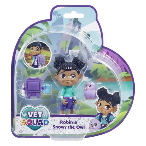 Vet Squad figura Robin articulada y Snowy the owl 34209