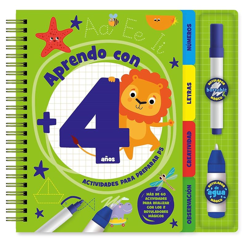 Descubre y aprendo con 4 años con más de 60 actividades BOE008