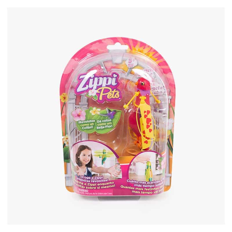 Zippi Pets pajaro de color rojo volador para niños