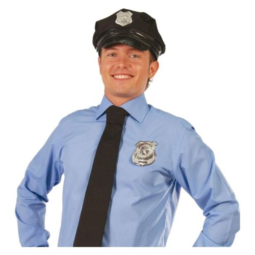 Placa de policía metálica para disfraz de carnaval 16151 GUIRCA