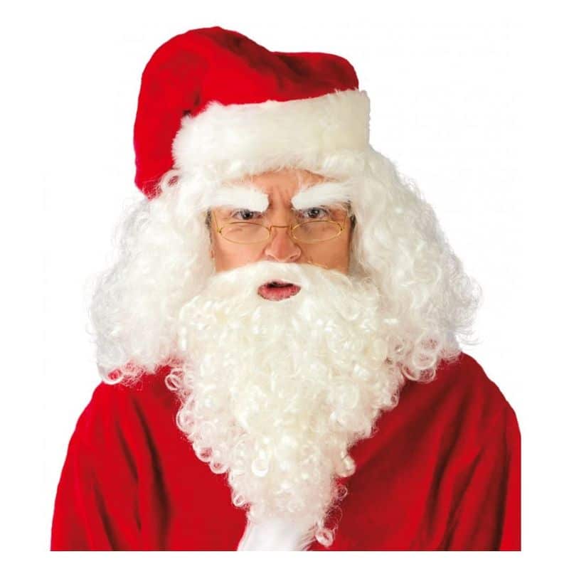 Peluca y barba de Papá Noel complemento de disfraz de Guirca 4863