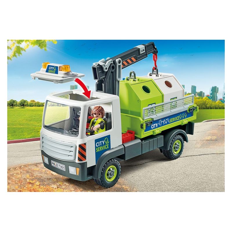 Playmobil camión de residuos con contenedor de la línea City Action 71431 - Imagen 2