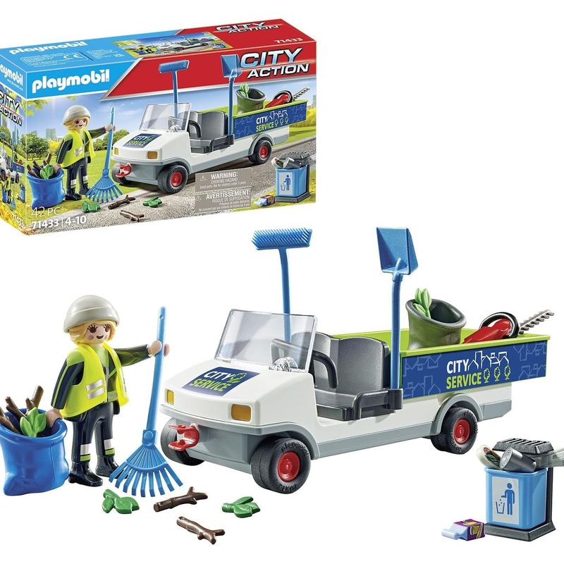 Playmobil coche elétrico de limpieza urbana con figura City Action 71433