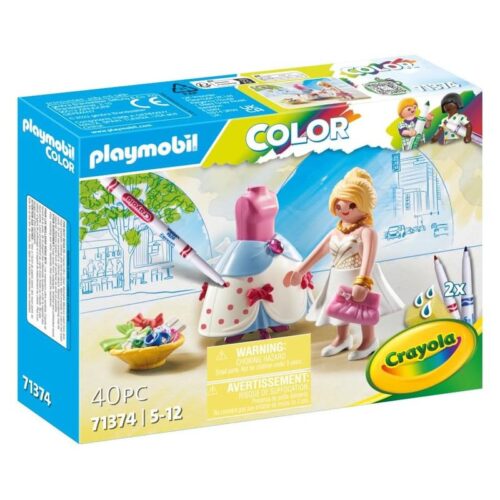 Playmobil diseñadora de moda de Crayola línea color soluble 71374