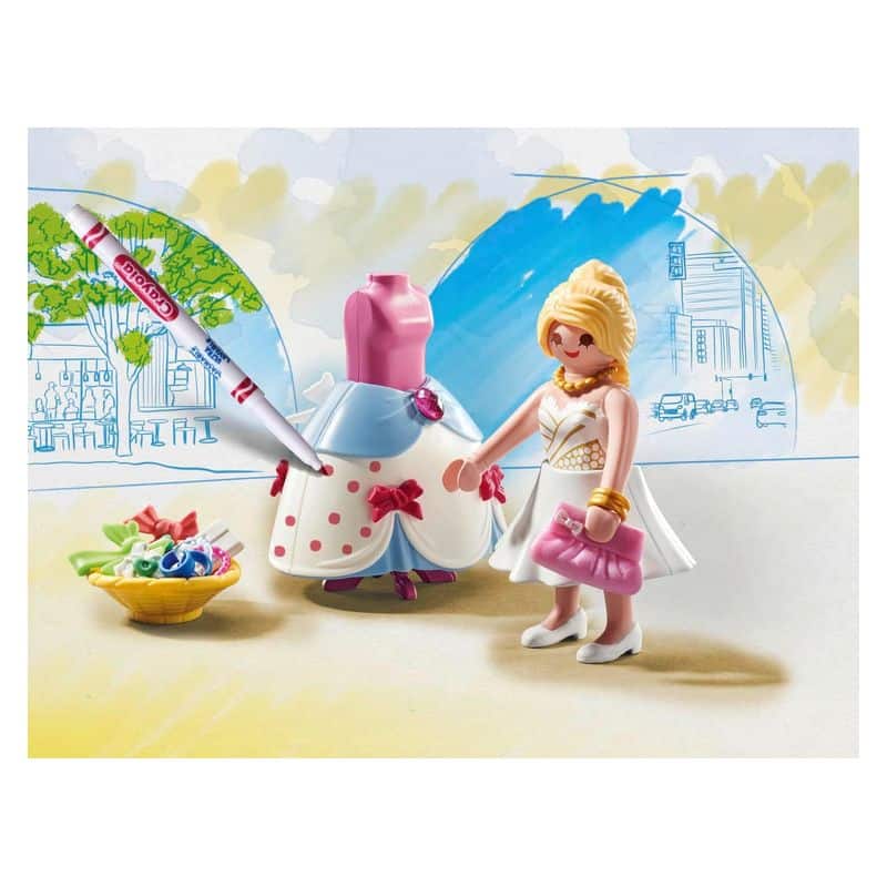 Playmobil diseñadora de moda de Crayola línea color soluble 71374 - Imagen 2