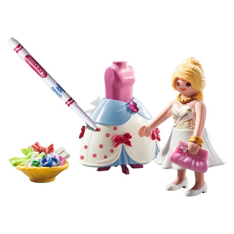 Playmobil diseñadora de moda de Crayola línea color soluble 71374 - Imagen 3