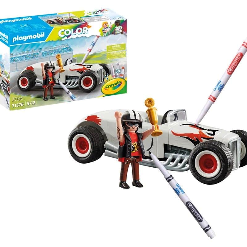 Playmobil Hot rod vehículo Crayola Color soluble en agua 71376 - Imagen 2