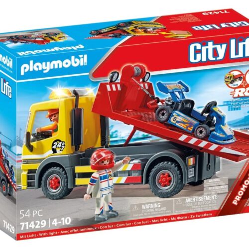 Playmobil servicio de grúa de rescate con luz y kart  City Life 71429