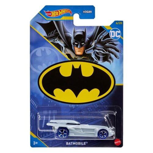 Mini vehículo Hot Wheels Batmobile Batman DC plateado HDG89 MATTEL