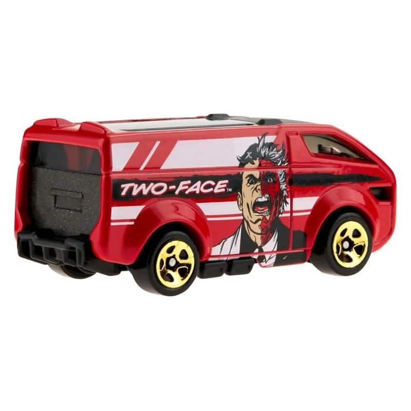 Mini vehículo Hot Wheels Batman Vanster Two-Face rojo y blanco HLK64 - Imagen 3