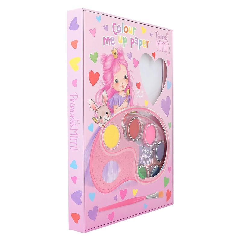 Princess Mimi láminas para colorear con 10 páginas y paleta con acuarelas