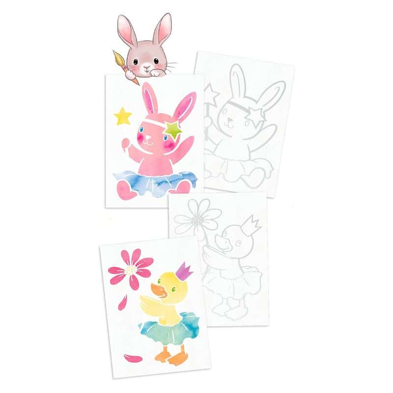 Princess Mimi láminas para colorear con 10 páginas y paleta con acuarelas - Imagen 2