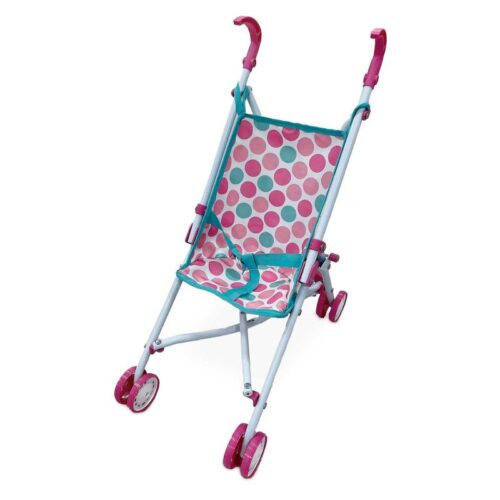 Sillita rosa con estampado de lunares para muñecas bebés