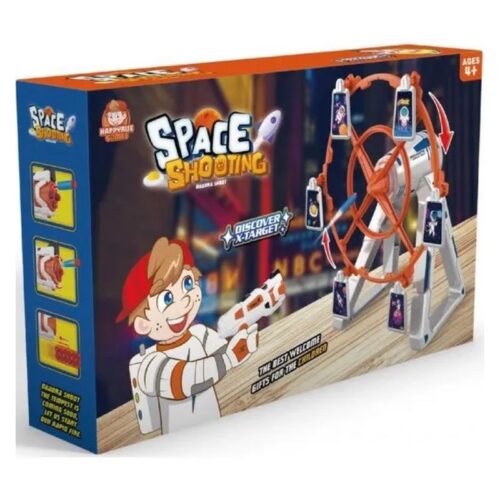 Set diana giratoria space con objetivos y pistola lanzadardos